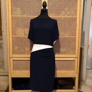 Lauren By Ralph Lauren White Women Ruched Sheath Dress size 8